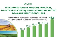 Les exportations de produits agricoles, sylvicoles et  aquatiques ont atteint un record en 2021