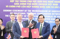 Formation professionnelle: signature d'un protocole d'accord entre le Vietnam et le Royaume-Uni