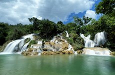 La beauté de la cascade de Ban Sam dans la province de Cao Bang 