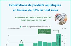 Exportations de produits aquatiques en hausse de 38% en neuf mois