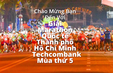 Le 5e Marathon international Techcombank 2021 sur le départ à Hô Chi Minh-Ville