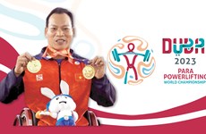 Le Van Cong médaillé d'or en para-powerlifting mondial