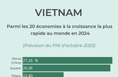 Le Vietnam figure dans le top 20 des économies à la croissance la plus rapide au monde en 2024