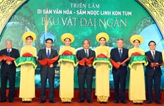 Le PM assiste à une exposition sur les patrimoines et le ginseng de Ngoc Linh de Kon Tum