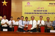Coopération entre l’Agence vietnamienne d’Information et Vinh Phuc