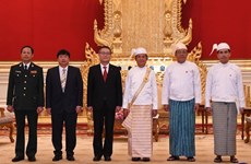 Le président birman apprécie hautement la coopération avec le Vietnam