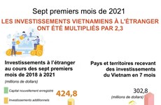 Sept mois: Les investissements vietnamiens à l'étranger ont été multipliés par 2,3