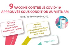 Neuf vaccins contre le COVID-19 approuvés sous condition au Vietnam 