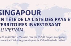 Singapour en tête de la liste des pays et territoires investissant au Vietnam 