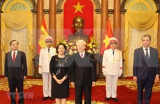 Le dirigeant Nguyen Phu Trong reçoit de nouveaux ambassadeurs étrangers