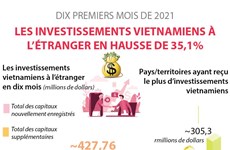 Les investissements vietnamiens à l’étranger en dix mois en hausse de 35,1% 