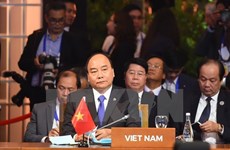 Le Premier ministre Nguyên Xuân Phuc lors du sommet de l’Asie de l’Est
