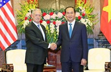 Le président Tran Dai Quang reçoit le secrétaire d’Etat américain à la Défense