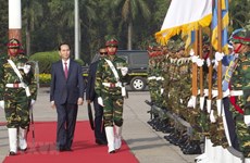 Le président Trân Dai Quang arrive à Dacca pour sa visite d’Etat au Bangladesh