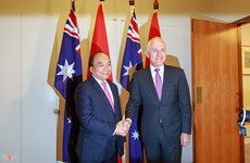 Cérémonie d'accueil officielle du PM Nguyen Xuan Phuc en Australie