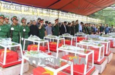 Inhumation des restes de soldats tombés au Laos et au Cambodge