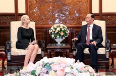 Le président Tran Dai Quang reçoit l’ambassadrice de Norvège