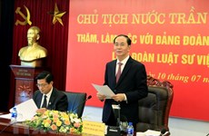 Le président Tran Dai Quang travaille avec la Fédération des Barreaux du Vietnam