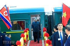 Le président Kim Jong-un est arrivé au Vietnam 