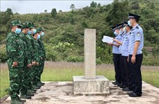 Dien Bien : rencontre à la frontière et patrouille bilatérale entre le Vietnam et la Chine