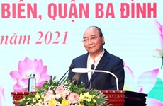 Le président Nguyên Xuân Phuc participe à la Journée de grande union nationale à Hanoï