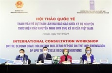 EPU : Consultation sur le 2e projet de rapport volontaire à mi-parcours du Vietnam