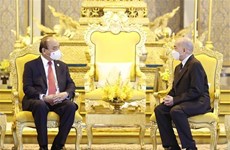 Le président Nguyen Xuan Phuc rencontre le roi du Cambodge Norodom Sihamoni
