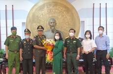 Le commandement de la Gendarmerie royale du Cambodge se rend à Soc Tang
