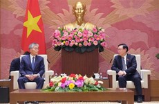 Le président de l’AN Vuong Dinh Huê reçoit le président du groupe japonais Erex
