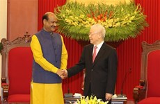Le leader vietnamien reçoit le président de la Chambre du peuple indien