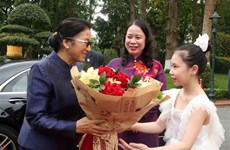 Entretien entre les deux vice-présidentes Vietnam-Laos