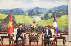 Une délégation vietnamienne de haut niveau reçue par les dirigeants du Laos