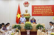 Le président de l’AN encourage Quang Ngai à devenir un pôle économique du Centre