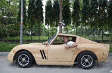 Une superbe collection de voitures en bois à l'échelle 2/3 "made in Vietnam" 