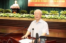 Le leader du Parti exhorte Hô Chi Minh-Ville à promouvoir son rôle de locomotive 