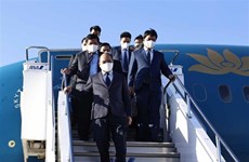 Le président guyên Xuân Phuc arrive à Tokyo pour les funérailles de feu le PM Abe Shinzo