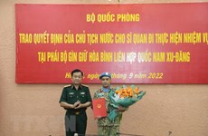 Un officier vietnamien rejoint la mission de maintien de la paix de l’ONU