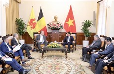 Le chef de la diplomatie reçoit le Ministre-Président de la Fédération Wallonie-Bruxelles