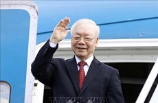 Le secrétaire général du Parti Nguyen Phu Trong quitte Hanoï pour une visite officielle en Chine