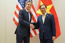 Le ministre des Affaires étrangères Bùi Thanh Son rencontre ses homologues japonais et américain
