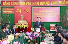 Le président de l’Assemblée nationale visite le poste de garde-frontière de Nhât Lê