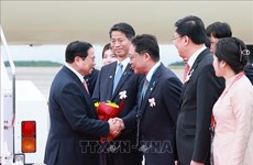 Le Premier ministre Pham Minh Chinh arrive à Hiroshima