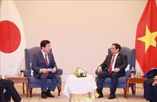 Le PM Pham Minh Chinh reçoit des parlementaires japonais à Hiroshima