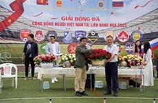 Ouverture d'un tournoi de football de la communauté vietnamienne en Russie