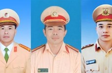Glissement de terrain à Lam Dong : hommage aux trois policiers victimes