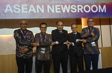 L'Indonésie lance la salle de presse de l'ASEAN lors du 43e Sommet de l'ASEAN