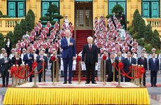 Cérémonie d’accueil officiel en l’honneur du président américain Joe Biden
