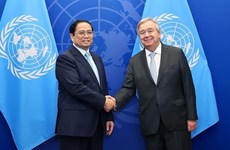 Le Premier ministre Pham Minh Chinh rencontre le secrétaire général de l'ONU