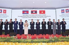 Le président de l’AN Vuong Dinh Hue au premier Sommet parlementaire Cambodge-Laos-Vietnam