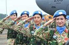 Une femme militaire vietnamienne en mission à la MINUSS à l’honneur 